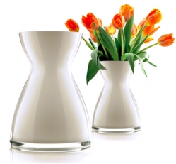 Eva Solo Florentine váza 20cm, opálově bílá 