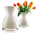 Eva Solo Florentine váza 20cm, opálově bílá